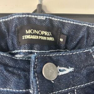 Monoprix Women's Blue wideleg Jeans